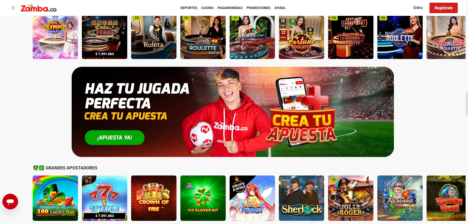 App móvil de Zamba Casino Colombia — slots y apuestas desde el teléfono